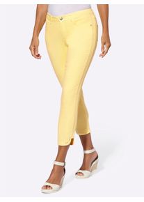 7/8-Jeans Inspirationen, Damen, Gr. 46, Normalgr&ouml;&szlig;en, gelb (zitrone), 96% Baumwolle, 4% Elasthan, unifarben, 7/8-L&auml;nge, Jeans 7/8-Jeans