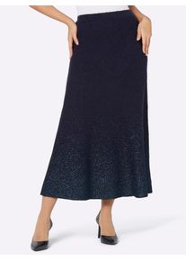 CR&Eacute;ATION L Strickrock CREATION L, Damen, Gr. 24, blau (marine), 40% Polyacryl, 30% Polyamid, 20% Polyester, 10% metallisierte Fasern, unifarben, wadenlang, R&ouml;cke Strickrock