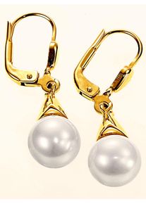 Paar Ohrh&auml;nger Lady, gold (gelbgold 375), Ohrringe, Damen, Perlen, Paar Ohrh&auml;nger