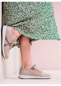 Sneaker VAROMED, Damen, Gr. 8, beige, Veloursleder, Schuhe Sneaker