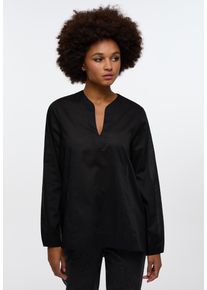 Longbluse Eterna "LOOSE FIT", Damen, Gr. 38, schwarz, 100% cotton, Blusen Longbluse