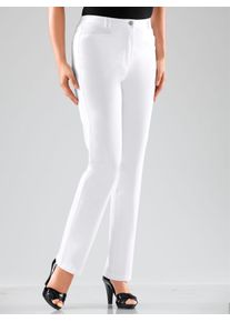 Funktionshose COSMA, Damen, Gr. 46, Normalgr&ouml;&szlig;en, wei&szlig;, 97% Baumwolle, 3% Elasthan, unifarben, lang, Hosen Funktionshose