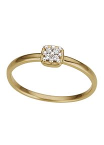 Diamantring Firetti "Schmuck Geschenk Gold 333 Damenring Goldring Diamant" Gr. 18, gold (gelbgoldfarben, wei&szlig;goldfarben), Fingerringe, Damen, 18, 0,06 P2 = erkennbare Einschl&uuml;sse, Diamanten Gelbgold 333, 1,7mm, Diamanten, Gelbgold 333, Diamantring, mit Brillanten
