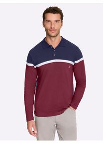 Langarmshirt Catamaran "Langarm-Poloshirt", Damen, Gr. 60/62, marine, dunkelrot, gestreift, 100% Baumwolle, gemustert, gestreift, mehrfarbig, Shirts Langarmshirt