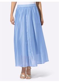 Schlupfrock Heine, Damen, Gr. 50, eisblau, 84% Lyocell, 16% Polyester, unifarben, lang, R&ouml;cke Schlupfrock