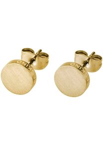 Paar Ohrstecker Liebeskind Berlin "Schmuck Geschenk Edelstahl Ohrringe Kreis", gold (gelbgoldfarben), Ohrringe, Damen, 7mm, Edelstahl, Paar Ohrstecker