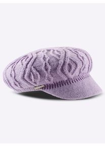 Ballonm&uuml;tze Casual Looks, Damen, lila (flieder), Kunstfaser, M&uuml;tzen Ballonm&uuml;tze