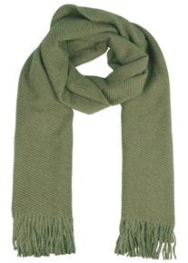 Modeschal Capelli New York, Damen, olive, Polyester, Strukturmuster, unifarben, Modet&uuml;cher Modeschal, Fransenkante, w&auml;rmend