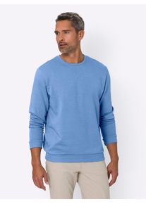Sweatshirt CLASSIC, Herren, Gr. 44/46, blau (himmelblau), 50% Baumwolle, 50% Polyester, unifarben, Rundhals, Sweatshirts Sweatshirt