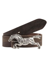 Lederg&uuml;rtel RETTUNGSRING G&Uuml;RTEL, Damen, Gr. 105, braun, G&uuml;rtel Lederg&uuml;rtel, mit Pferde-Koppelschlie&szlig;e