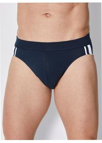 Slip Schiesser, Herren, Gr. 8, 3 Stk., blau (marine), 95% Baumwolle, 5% Elasthan, Unterhosen Slip