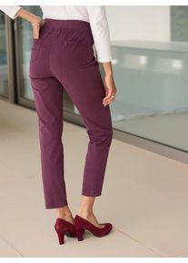 Schlupfjeans Inspirationen, Damen, Gr. 46, Normalgr&ouml;&szlig;en, rot (burgund), 97% Baumwolle, 3% Elasthan, unifarben, lang, Jeans Schlupfjeans