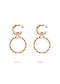 Paar Creolen Liebeskind Berlin "Schmuck Geschenk Edelstahl Ohrringe The D-Link Statement", rosa (ros&eacute;goldfarben), Ohrringe, Damen, Edelstahl, Paar Creolen