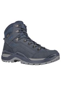 Wanderschuh Lowa "RENEGADE EVO GTX MID", Herren, Gr. 46, blau (navy, blau), Leder, Schuhe Wanderschuh, wasserdicht, winddicht,atmungsaktiv dank GORE-TEX Membrane
