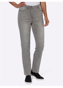 5-Pocket-Jeans Casual Looks, Damen, Gr. 235, Extrakurzgr&ouml;&szlig;en, grau (grau, denim), 78% Baumwolle, 20% Polyester, 2% Elasthan, unifarben, lang, Jeans 5-Pocket-Jeans