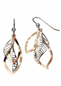 Paar Ohrh&auml;nger Firetti "Schmuck Geschenk Silber 925 Ohrschmuck Ohrhaken Blatt Bl&auml;tter", rosa (ros&eacute;goldfarben, silber, 925), Ohrringe, Damen, Silber 925 (Sterlingsilber), Paar Ohrh&auml;nger
