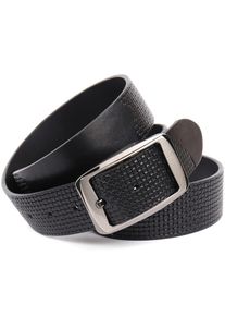 Lederg&uuml;rtel Anthoni Crown, Herren, Gr. 105, schwarz, Leder, Flechtoptik, G&uuml;rtel Lederg&uuml;rtel, Pflanzlich gegerbter Vollrindlederg&uuml;rtel mit Flecht-Pr&auml;gung