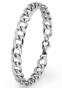 Edelstahlarmband Amor "9353231", silber (edelstahlfarben), Armb&auml;nder, Herren, 21cm, Edelstahl, Edelstahlarmband