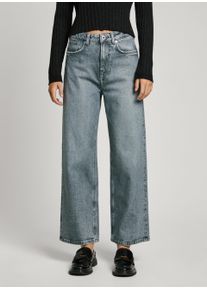 Straight-Jeans Pepe Jeans "UHW &ndash; Ultra High Waist", Damen, Gr. 32, L&auml;nge 28, grau (grau wiser wash), Denim/Jeans, Obermaterial: 99% Baumwolle, 1% Elasthan, straight fit lang, Jeans Straight-Jeans, mit hohem Bund