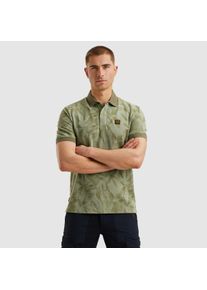 PME-Legend Poloshirt PME LEGEND "Short sleeve polo two tone pique printed", Herren, Gr. M, gr&uuml;n (quiet gr&uuml;n), Jersey, Obermaterial: 100% Baumwolle, bedruckt, regular fit taillenbedeckt, B&uuml;ndchen, Shirts Poloshirt, mit All-Over Print