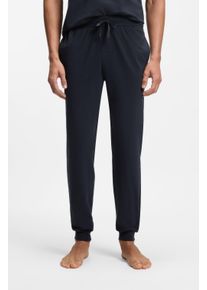 Sweathose BOSS "Mix&Match Pants", Damen, Gr. XS (46), N-Gr, blau (schwarz_blau_403), Sweatware, Obermaterial: 95% Baumwolle, 5% Elasthan, unifarben, Basic kn&ouml;chellang, Hosen Sweathose, mit BOSS Aufdruck auf dem Kordelzug