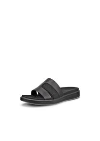 Pantolette Ecco "Ecco FLOWT W", Damen, Gr. 41, schwarz, Leder, Schuhe Pantolette, Sommerschuh, Hausschuh, Freizeitschuh, Keilabsatz, zum Schlupfen