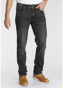 Straight-Jeans AJC, Herren, Gr. 36, L&auml;nge 32, schwarz (schwarz used), Denim/Jeans, Obermaterial: 98% Baumwolle, 2% Elasthan, unifarben, normal lang, Jeans Straight-Jeans, gerade geschnitten, Used-Look-Waschung, niedrige Leibh&ouml;he