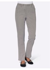 Bequeme Jeans Casual Looks, Damen, Gr. 50, Normalgr&ouml;&szlig;en, grau (grau denim), 98% Baumwolle, 2% Elasthan, unifarben, lang, Jeans Bequeme Jeans