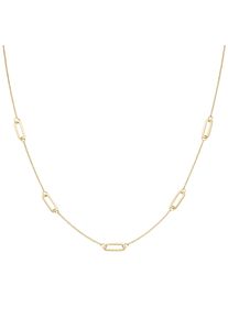 Goldkette Luigi Merano "Collier Ankerkette mit ovalen Gliedern, Gold 375", gold, Halsketten, Damen, Gelbgold 375, Goldkette