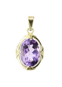 Kettenanh&auml;nger OSTSEE-SCHMUCK "- Winola 14x10 - Gold 333/000 - Amethyst" Gr. 27, gold (gold 333, goldfarben, gelb), Schmuckanh&auml;nger, Damen, Gelbgold 333, Kettenanh&auml;nger