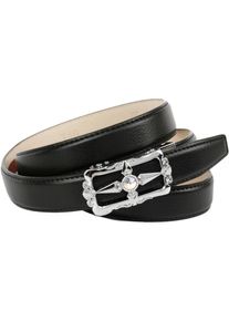 Lederg&uuml;rtel Anthoni Crown, Damen, Gr. 95, schwarz, Leder, unifarben, G&uuml;rtel Lederg&uuml;rtel, mit filigraner Automatik Schlie&szlig;e