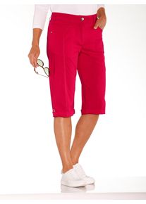 Bermudas Casual Looks, Damen, Gr. 46, Normalgr&ouml;&szlig;en, rot, 98% Baumwolle, 2% Elasthan, unifarben, kurz, Hosen Bermudas