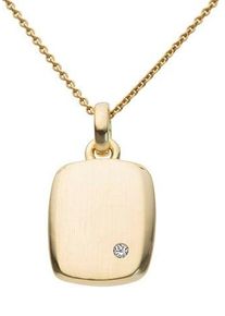 Kettenanh&auml;nger Firetti "Schmuck Geschenk Gold 333 Halsschmuck Anh&auml;nger f&uuml;r Halskette", gold (gelbgoldfarben, gwgetoentes, wei&szlig;), Schmuckanh&auml;nger, Damen, 0,01 P2 = erkennbare Einschl&uuml;sse, Diamanten Gelbgold 333, 0,8 g, Diamanten, Gelbgold 333, Kettenanh&auml;nger, mit Brillant