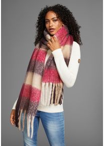 Modeschal Laura Scott, Damen, bunt (pink, obergine), Web, Obermaterial: 100% Polyester, gemustert, kariert, Modet&uuml;cher Modeschal, im trendigen Karo-Design in Maxi-L&auml;nge - in neuer Farbkombination