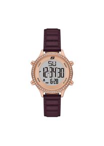 Chronograph Skechers "ALISO", weinrot, Armbanduhren, Damen, Chronograph, Quarzuhr, Armbanduhr, Damenuhr, digital, Tag, Wochentag, Monat