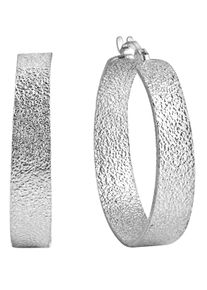 Paar Creolen Firetti "Schmuck Geschenk Silber 925 Ohrschmuck strukruriert", silber (silberfarben), Ohrringe, Damen, 26mm, Silber 925 (Sterlingsilber), Paar Creolen