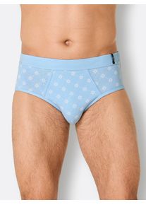 w&auml;schepur Slip W&Auml;SCHEPUR, Herren, Gr. 5, 2 Stk., blau (eisblau, eisblau, bedruckt), 100% Baumwolle, Unterhosen Slip