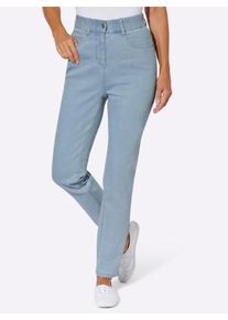 Bequeme Jeans Classic Basics, Damen, Gr. 46, Normalgr&ouml;&szlig;en, blau (blau, bleached), 81% Baumwolle, 17% Polyester, 2% Elasthan, unifarben, Jeans Bequeme Jeans