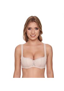 Dirndl-BH SuSa "Wiesn Zauber", Damen, Gr. 95, Cup C, beige (pure beige), Spitze, Obermaterial: 52% Baumwolle, 40% Polyamid, 8% Elasthan, unifarben, bequem, BHs Dirndl-BH, Soft-Cups, Spitze, mit B&uuml;gel, St&auml;bchen in der Seitennaht