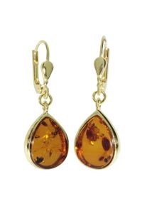 Paar Ohrh&auml;nger OSTSEE-SCHMUCK "- Classic 12 x 9 mm Tropfen - Gold 333/000 - Bernstein" Gr. 32, gold (gold 333, goldfarben, gelb), Ohrringe, Damen, Gelbgold 333, Paar Ohrh&auml;nger