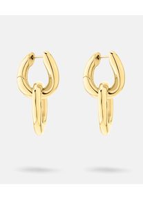 Paar Creolen Liebeskind Berlin "Schmuck Geschenk Edelstahl Ohrringe The Organic", gold (gelbgoldfarben), Ohrringe, Damen, Edelstahl, Paar Creolen, Einh&auml;nger abnehmbar