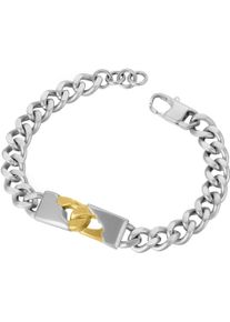 Armband Firetti "Schmuck Geschenk Edelstahl Armschmuck Armkette Panzerkette Vintage", gold (edelstahlfarben, gelbgoldfarben), Armb&auml;nder, Damen, 23cm, Edelstahl, Armband