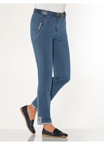 Bequeme Jeans Casual Looks, Damen, Gr. 46, Normalgr&ouml;&szlig;en, blau, bleached, 98% Baumwolle, 2% Elasthan, unifarben, lang, Jeans Bequeme Jeans