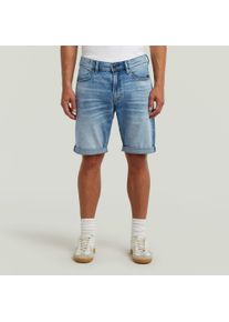 G-Star Raw Jeansshorts G-STAR "Mosa", Herren, Gr. 33, N-Gr, blau (lt indigo aged), Denim/Jeans, Obermaterial: 99% Baumwolle, 1% Elasthan, regular fit kniefrei, Jeans Jeansshorts, mit Umschlagsaum