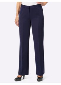 Webhose Lady, Damen, Gr. 46, Normalgr&ouml;&szlig;en, blau (marine), 77% Polyester, 20% Viskose, 3% Elasthan, unifarben, lang, Hosen Webhose