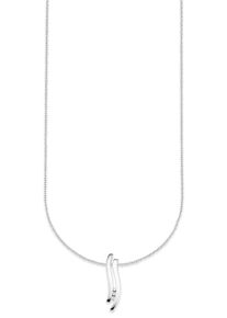 Kette mit Anh&auml;nger Bruno Banani "Schmuck Geschenk Silber 925 Halsschmuck Halskette Ankerkette", bunt (silberfarben, wei&szlig;), Halsketten, Damen, Silber 925 (Sterlingsilber), L: 45, Kette mit Anh&auml;nger, mit Zirkonia (synth.)