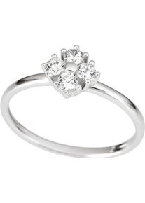 Fingerring Firetti "Schmuck Geschenk Gold 333 Damenring Goldring Verlobung Fantasie" Gr. 18, wei&szlig; (wei&szlig;goldfarben, kristallwei&szlig;), Fingerringe, Damen, 18, Wei&szlig;gold 333, 1,6mm, Fingerring, mit Zirkonia (synth.)