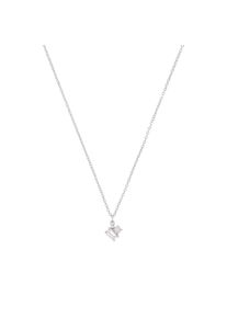 Kette mit Anh&auml;nger s.Oliver "Rechteck/Perle", wei&szlig; (silberfarben, kristallwei&szlig;, wei&szlig;), Halsketten, Damen, Perlen Silber 925 (Sterlingsilber), L: 45 B: 1,3mm, Perlen, Silber 925 (Sterlingsilber), Kette mit Anh&auml;nger, mit Zirkonia (synth.) - mit Muschelkernperle, B:1,3mm