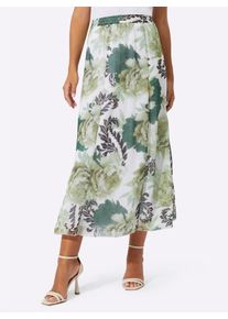 CR&Eacute;ATION L Schlupfrock CREATION L, Damen, Gr. 26, beige (champagner, lindgr&uuml;n, bedruckt), 100% Polyester, gebl&uuml;mt, gemustert, mehrfarbig, lang, R&ouml;cke Schlupfrock