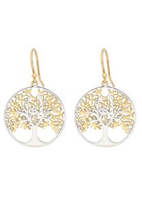 Paar Ohrh&auml;nger Firetti "Schmuck Geschenk Silber 925 Ohrschmuck Ohrhaken Lebensbaum", gold (silberfarben, gelbgoldfarben), Ohrringe, Damen, Silber 925 (Sterlingsilber), Paar Ohrh&auml;nger